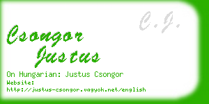 csongor justus business card